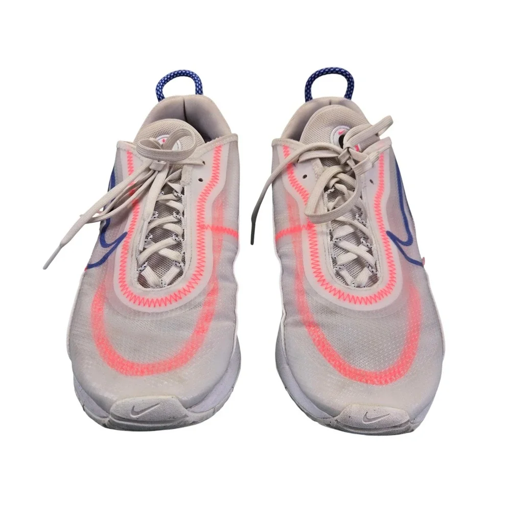 Nike Air Max‎ 2090 Womens 8 White Flash Crimson Racer Blue Sneaker Athletic Run